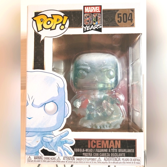 New Funko Pop! Marvel 80th Iceman Bobble-Head #504 - Picture 2 of 7